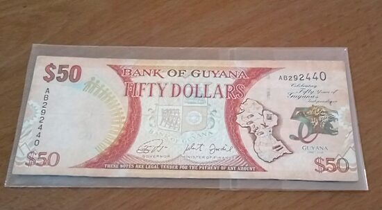 20 Dólares Conmemorativos de Guyana 2016